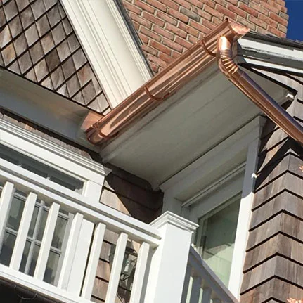 copper gutter installation Stony Brook ny